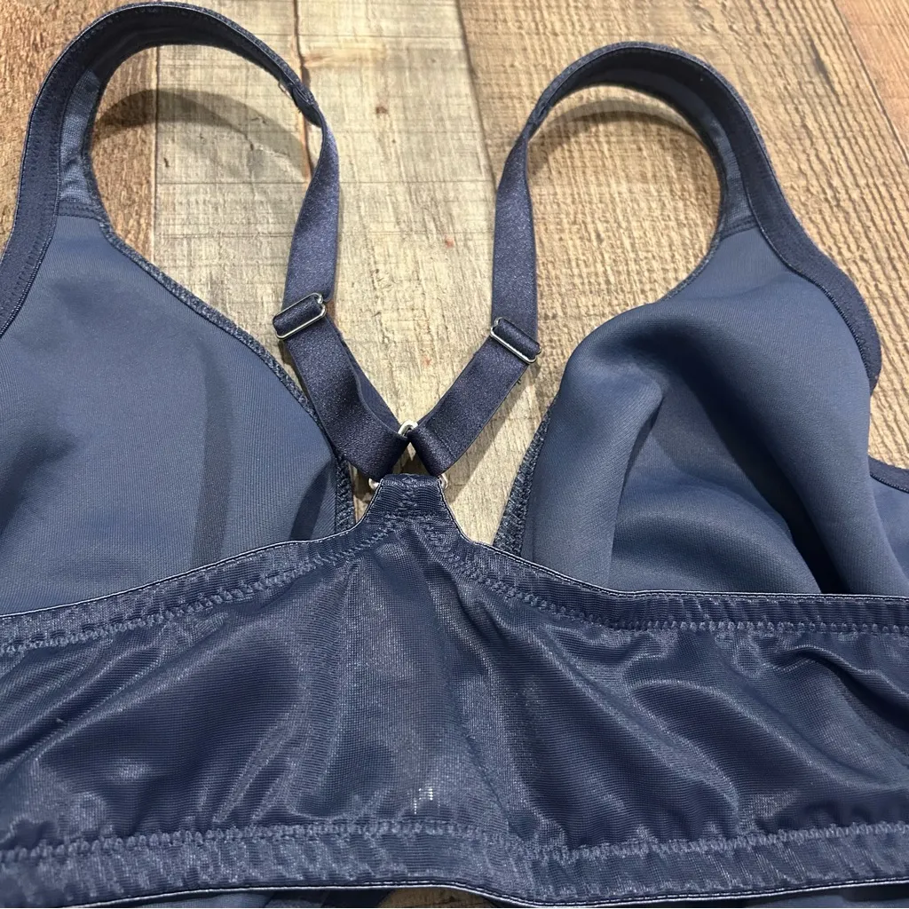 Delimira 44B Underwire Minimizer Bra Front Close Racerback Smoothing Navy Blue Size undefined - Image 6