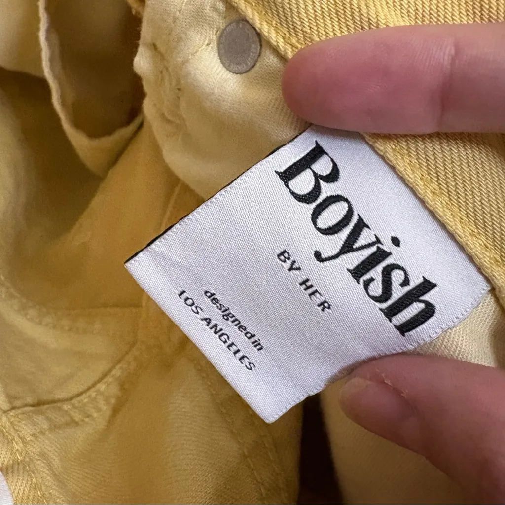 BOYISH Butter Yellow Toby Jeans Straight Leg In The Honey Pot‎ Size 25 - Image 4