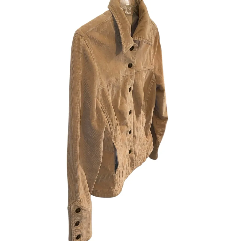 A.M.I Vintage Tan Corduroy Jacket Snap front Boho Western 70s vibes cowgirl Fall - Image 5