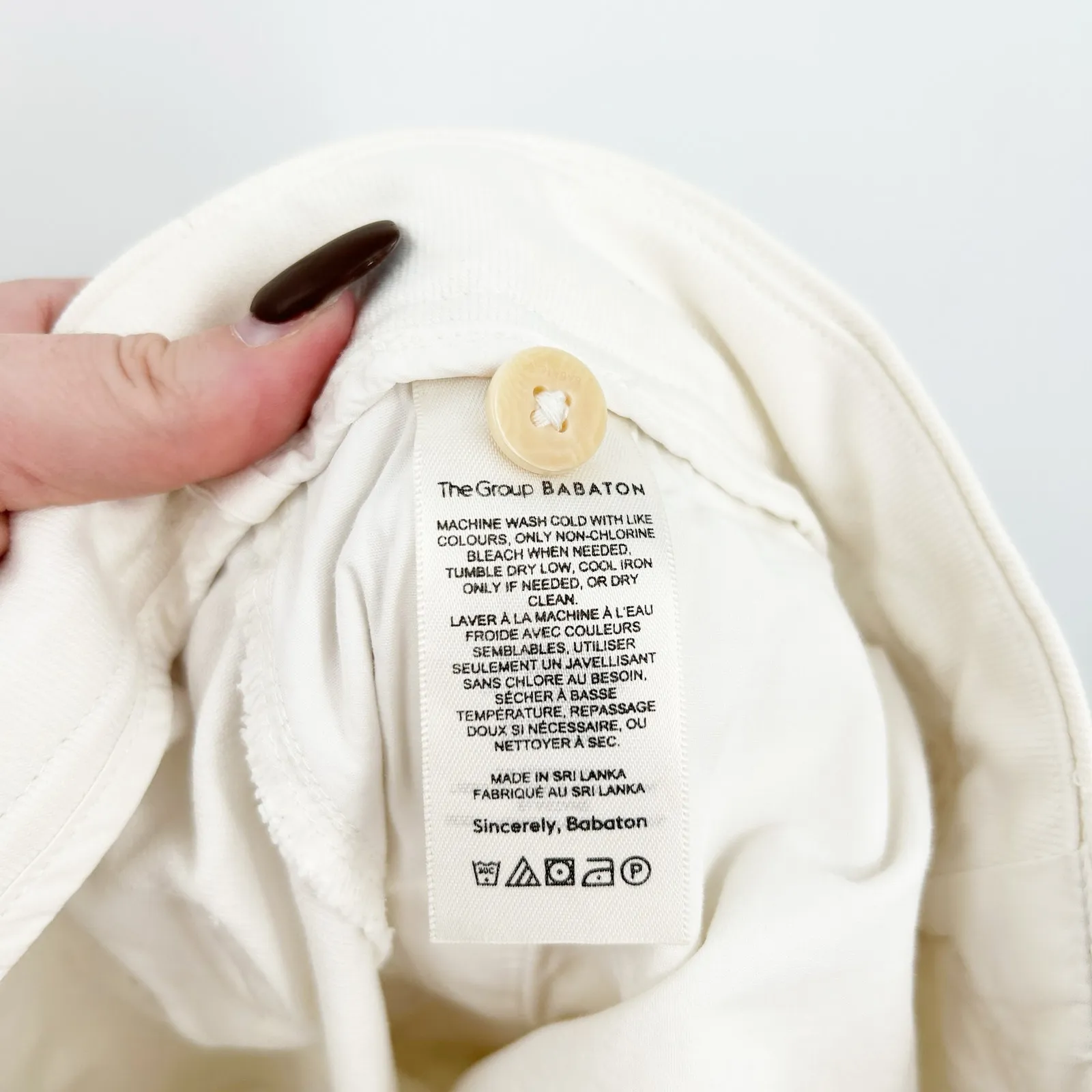 Aritzia The Group Babaton Womens Wide Leg Cotton Twill Walsh Pants Size 4 White - Image 11