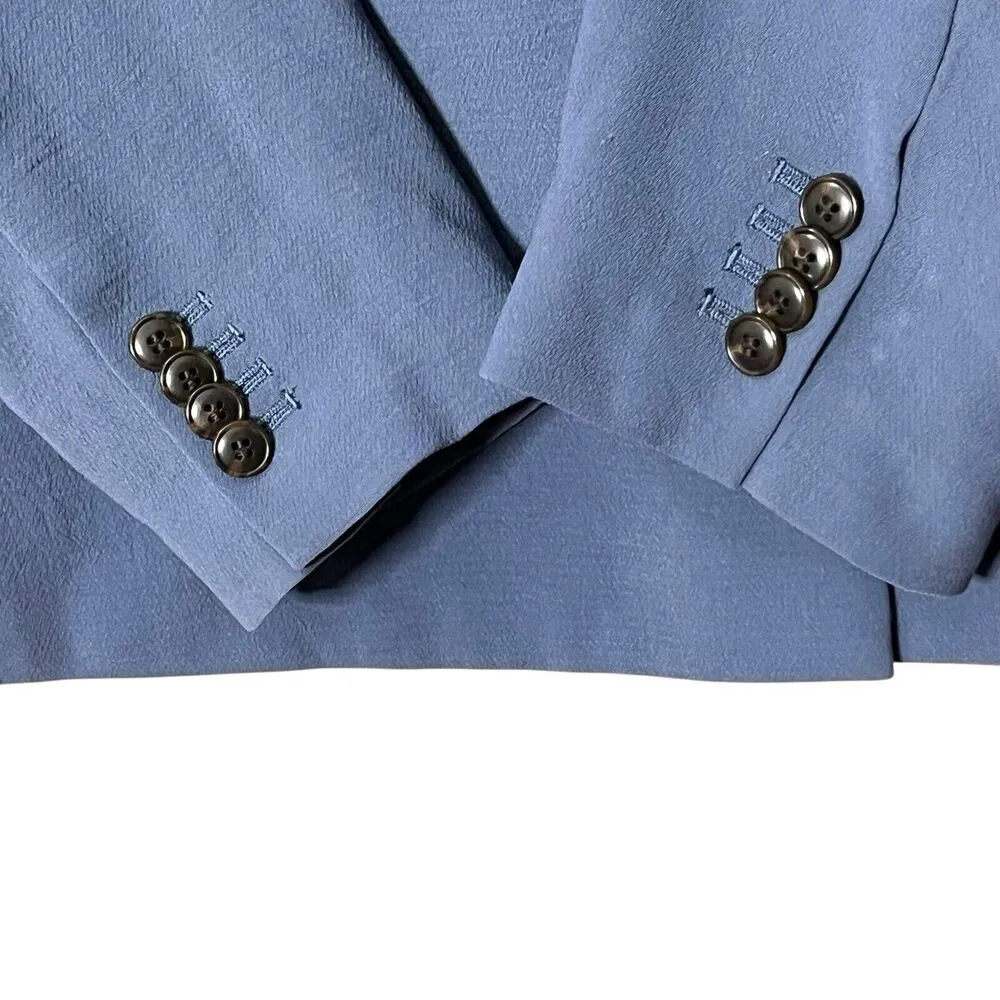 Madewell Rosedale Blazer Women’s 8 Blue Double Breasted Jacket - Image 5