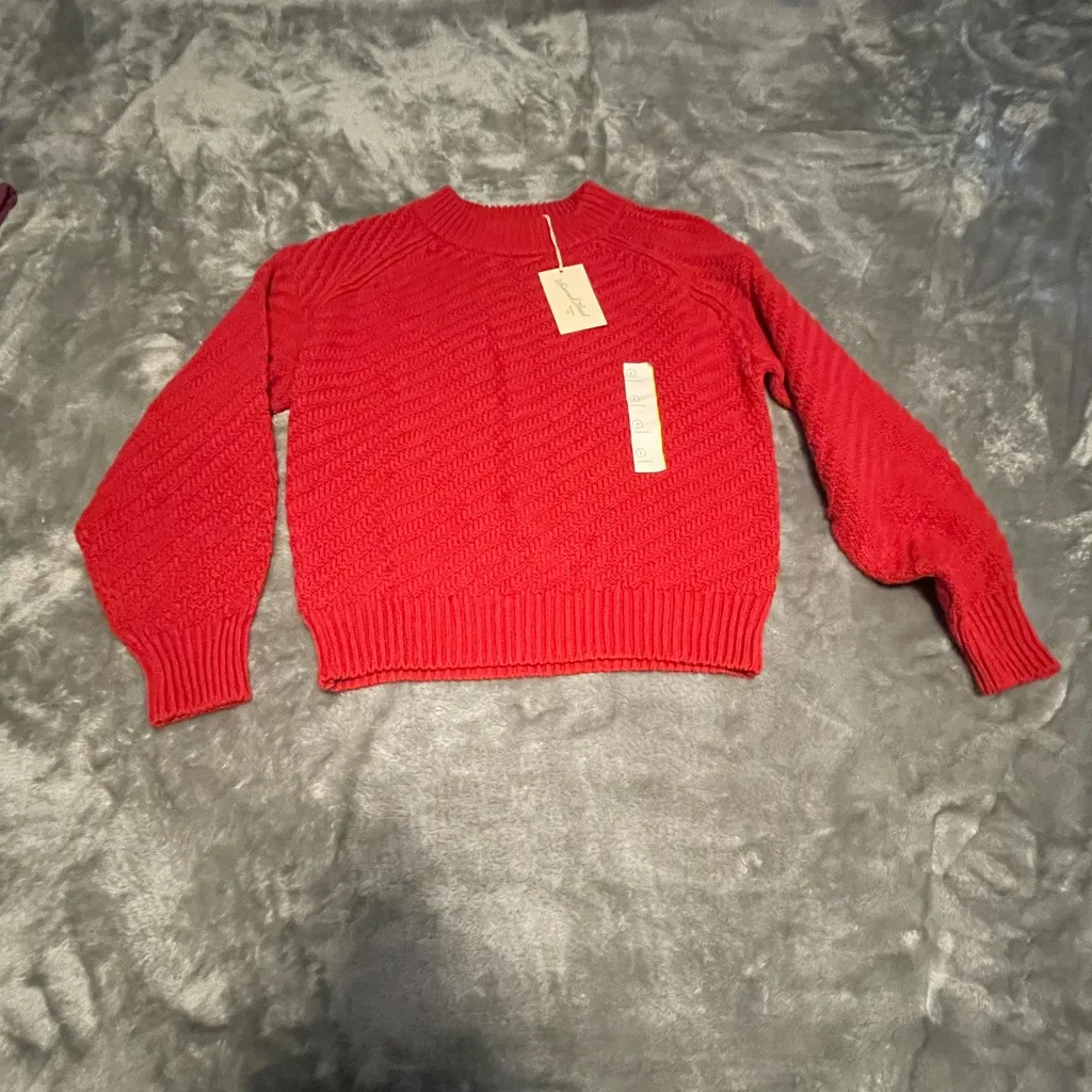 Women's Crewneck Pullover Sweater -
Universal Thread Red Small - Image 3
