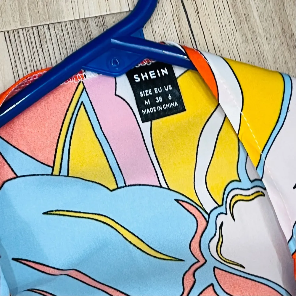 SHEIN 'Palma II" Cut Out Tied Vacation Maxi in Multi Print two piece sz … - Image 5