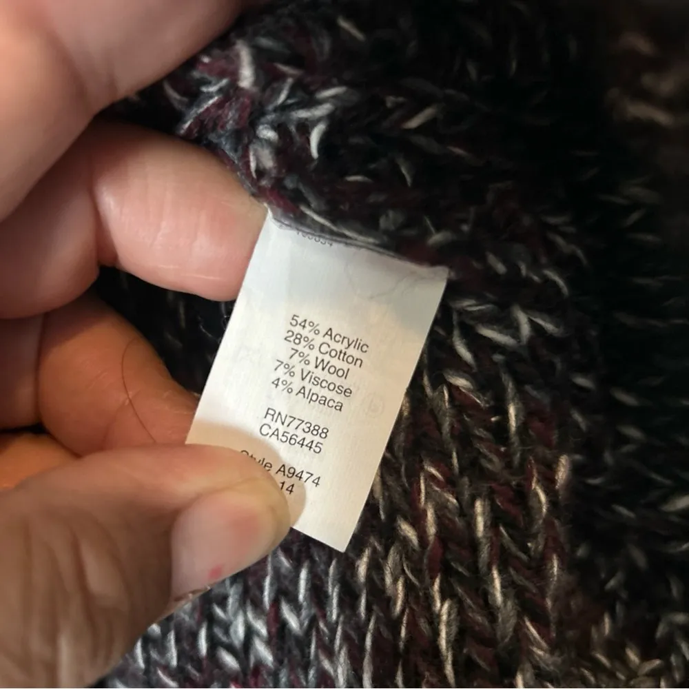 Madewell Firelight Pullover Wool Alpaca Marled Cable Knit Sweater Sz Large - Image 5