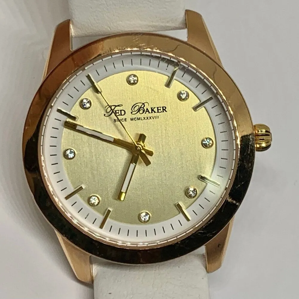 Ted Baker London Watch  all stainless steel rose gold Tone 36mm TE2103 running - Image 2