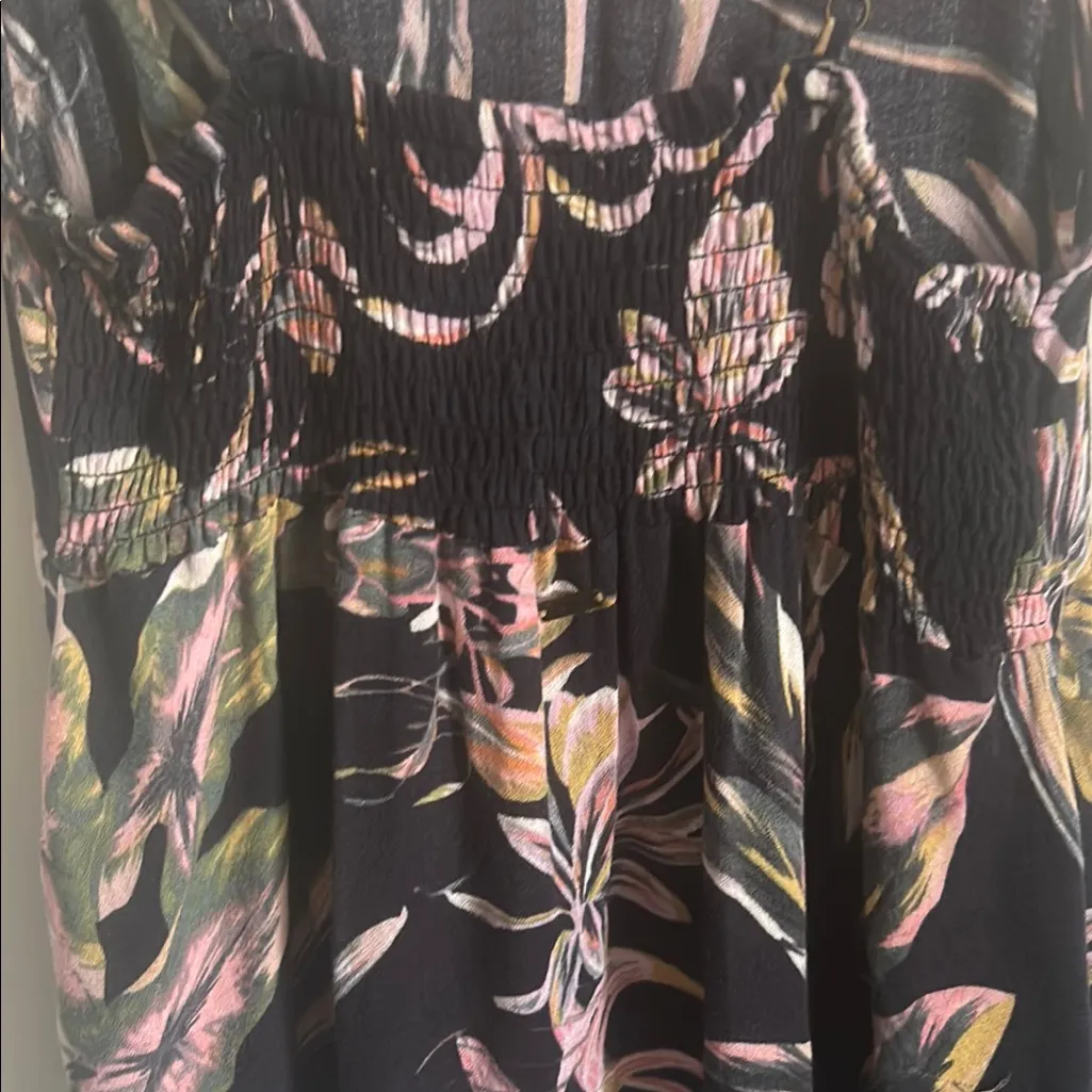 O'Neill Camisole Deep Blue with Pink and Green Tropical Floral Design Tank - Image 6