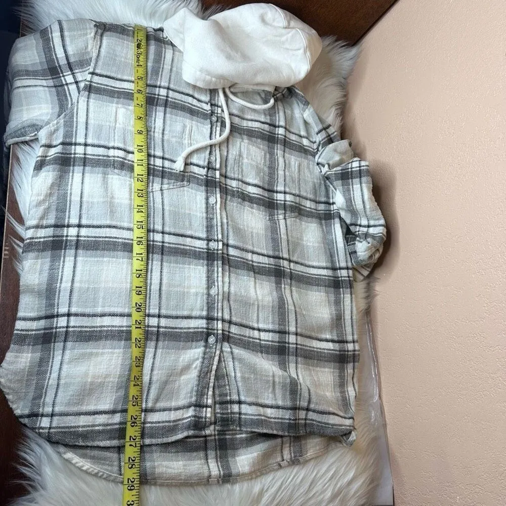 American Eagle AE Oversized Hoodie Flannel Size Small - Image 8