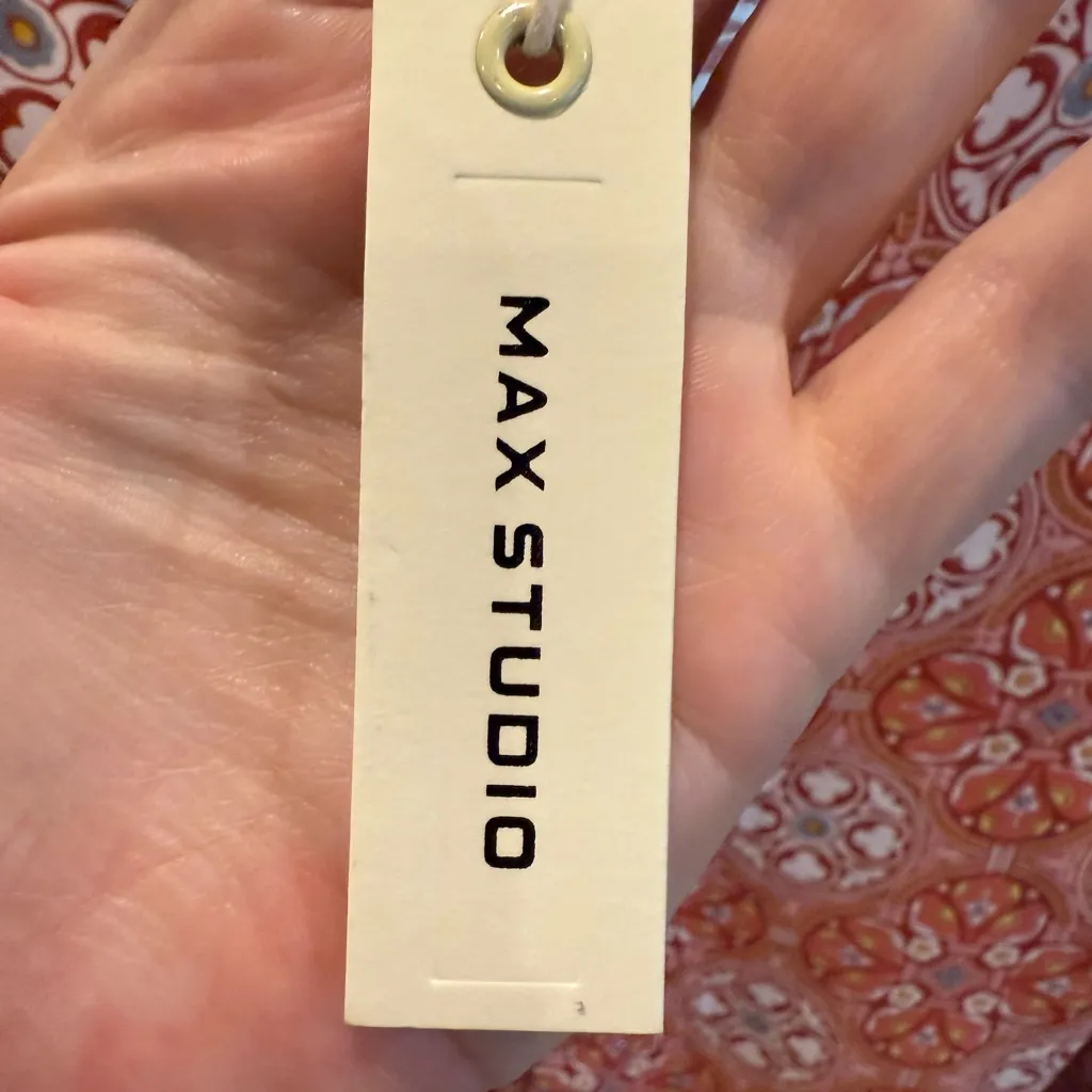 NWT Max Studio orange stain glass blouse size 1X - Image 6