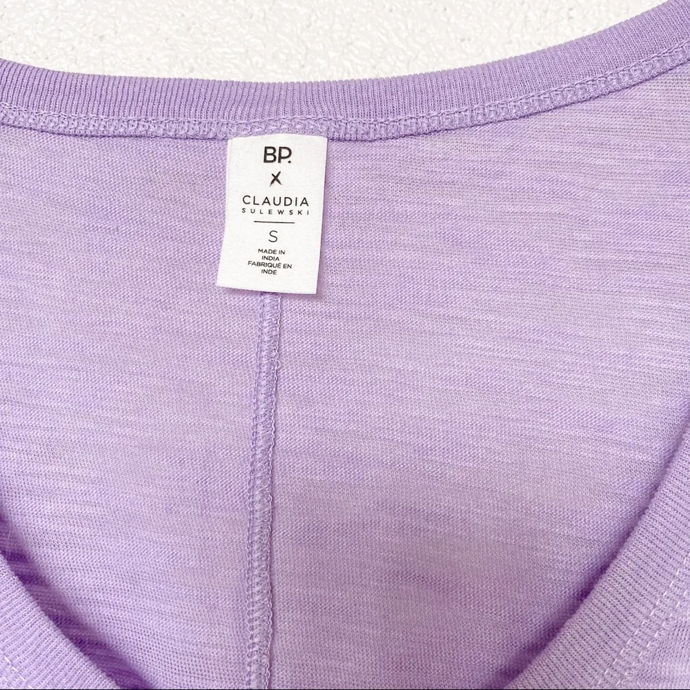 Nordstrom bp. X Claudia Sulewski U-Neck Tee Purple Size Small - Image 5
