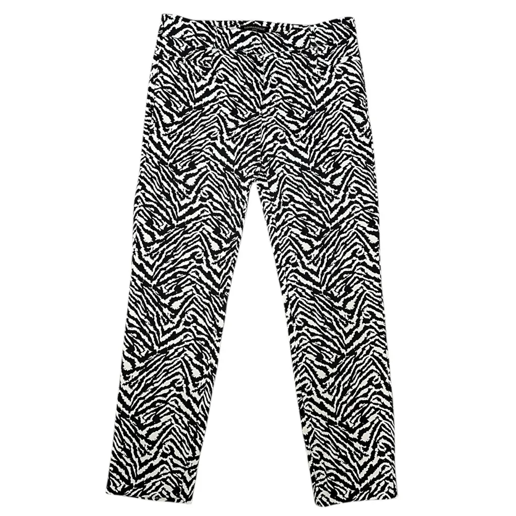 Banana Republic Zebra Print trouser Sloane Pants ankle business casual office - Image 2