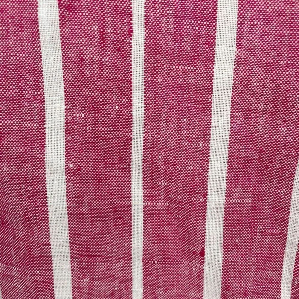 Rafaella Linen Striped lace Tie Top Pink White Large nautical July 4 coastal EUC - Image 8