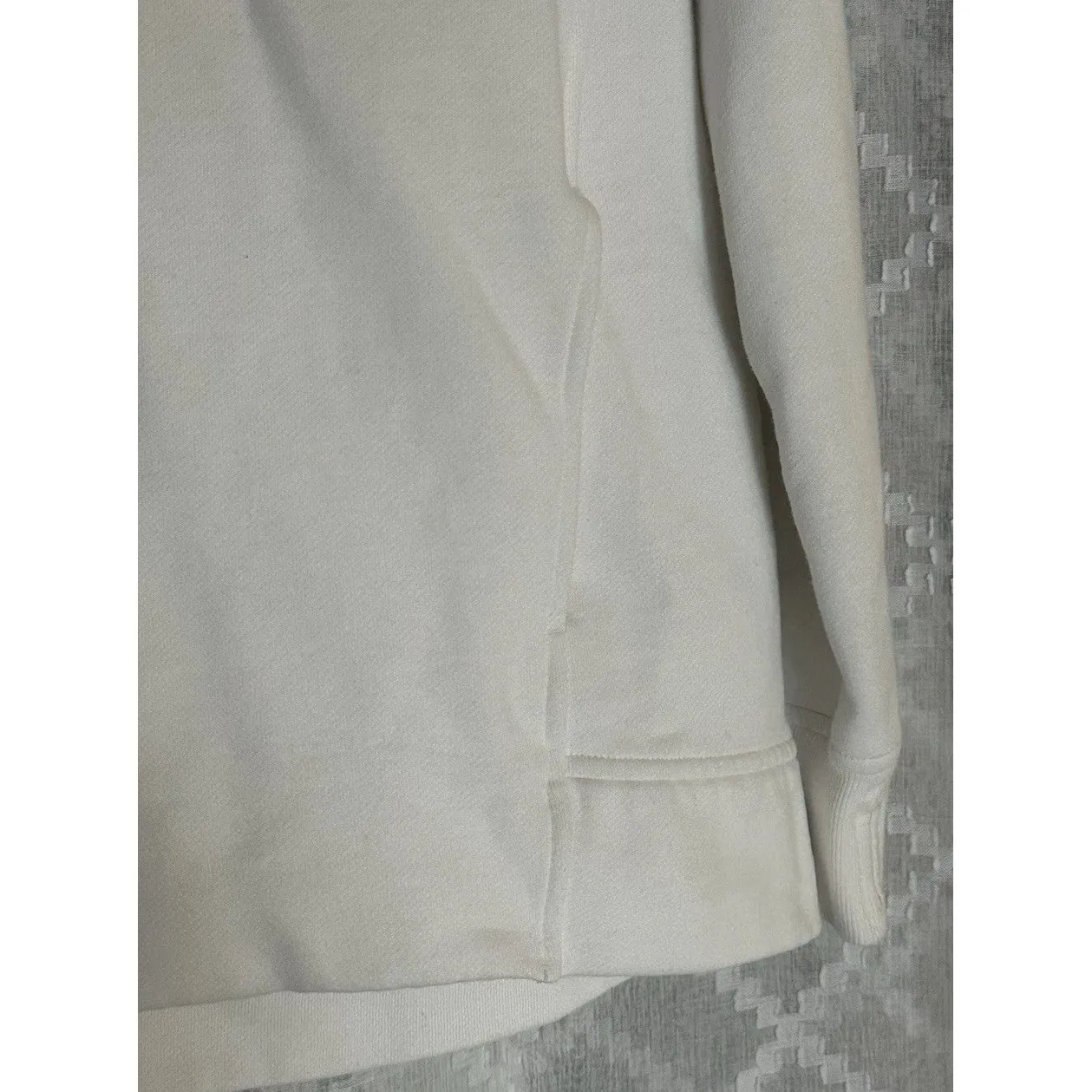 Lululemon Loungeful Hoodie 6 White Soft Fleece Pullover Women Athleisure Cozy - Image 5