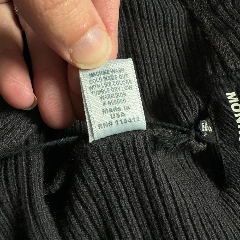 Monrow Brushed Rib Skirt Black Size Small NWT - Image 7