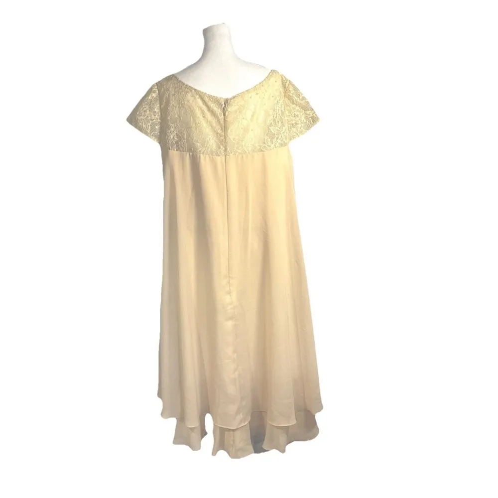 JJ’s House Wedding And Special Occasions Dress Champagne Color Size 16 - Image 4
