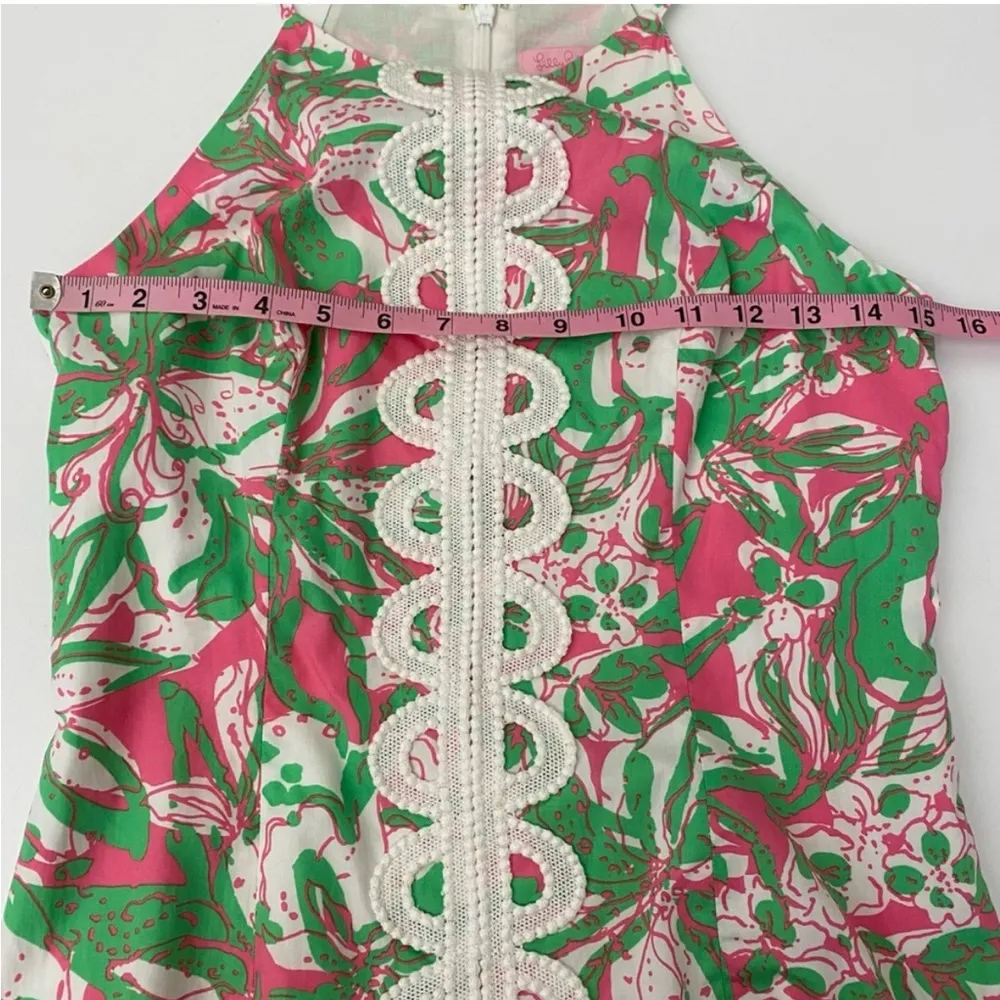 Lilly Pulitzer || Annabelle Tank Top in Hotty Pink + Green 2 - Image 5