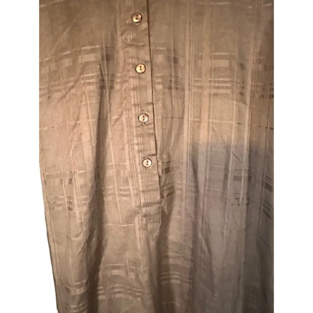 Venezia Brown Long Sleeve Dressy Collared Button Down Shirt Women Sz 22 - Image 5