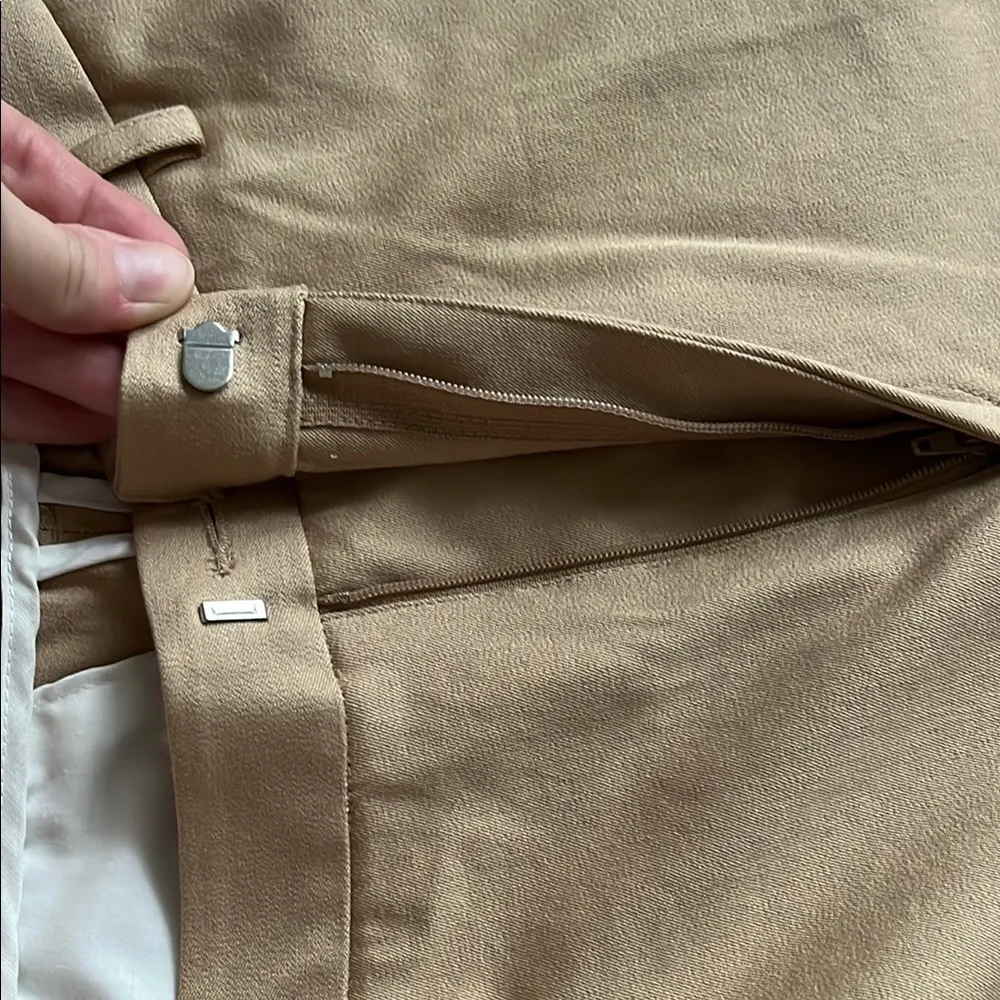 NWT Three Forks Cotton Blend Straight Leg Stretch Twill Khaki Trousers - Image 3