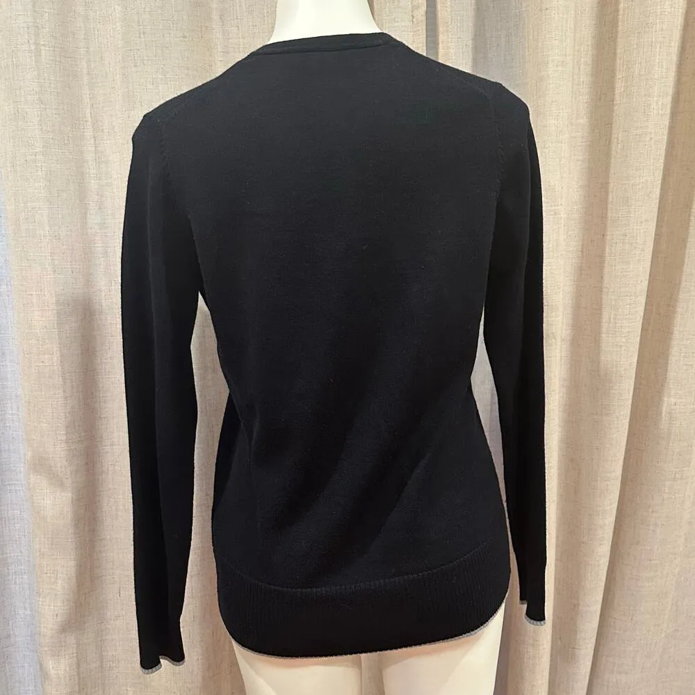 Brooks Brothers Navy Blue Cardigan sz M Italian Merino Wool Cardigan - Image 6