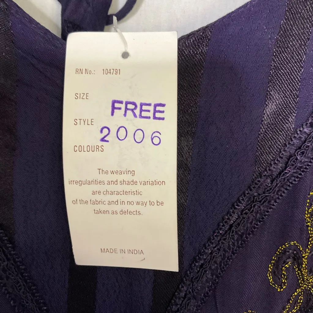 Ethereal Ombre Boho Fairycore Maxi Dress Purple‑Pink Gradient Embroidery Tiered Blue Size undefined - Image 11