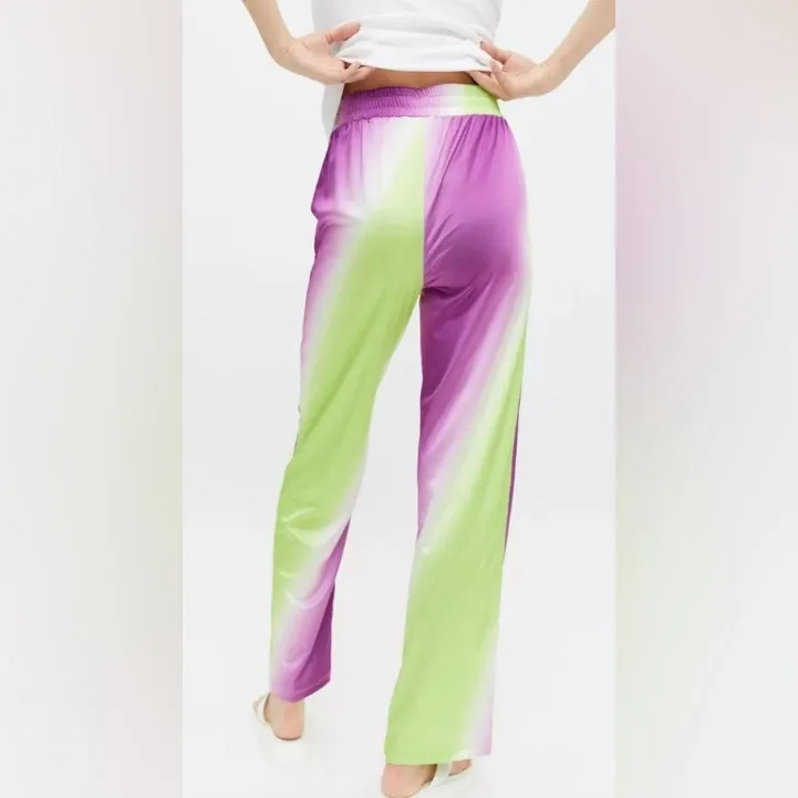 Free People x Hosbjerg Cisalo Purple Lime Green Lounge Pants XL - Image 3