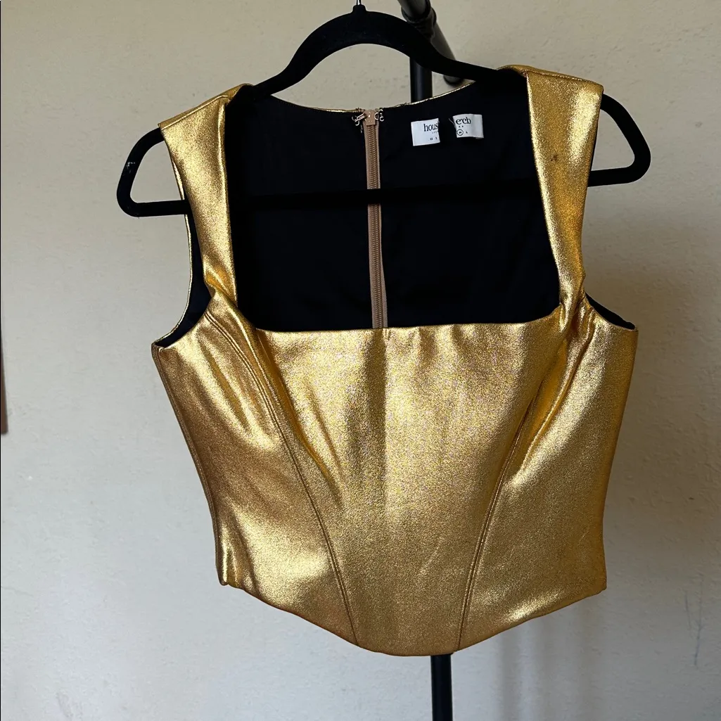 House of CB 'Karia' Gold‎ Corset Top NWOT size M - Image 14