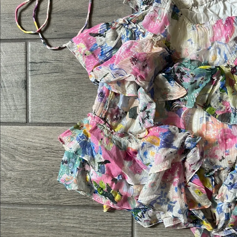 Rococo Sand Pink and Blue Sleeveless Sundress Size XS - Image 5