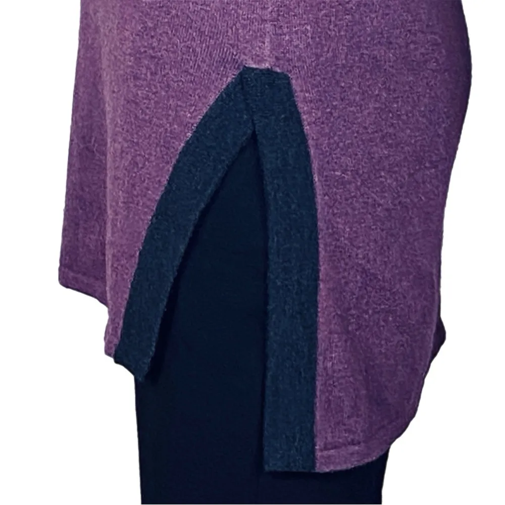 SMARTWOOL purple and black Shadow Pine Tunic sweater Sangria Heather size XS EUC - Image 9