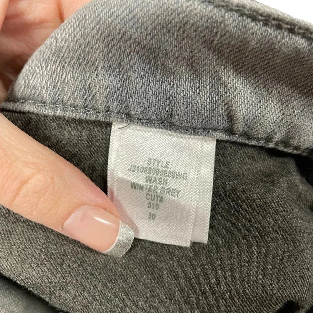 Veronica Beard Blake High‎ Waist Straight Leg Jeans Winter Grey Size 30 - Image 12