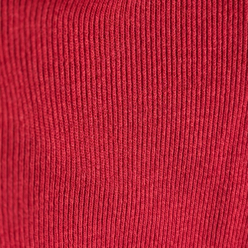 THML Ribbed Red Puff Sleeve Sweater Size Small - Image 5