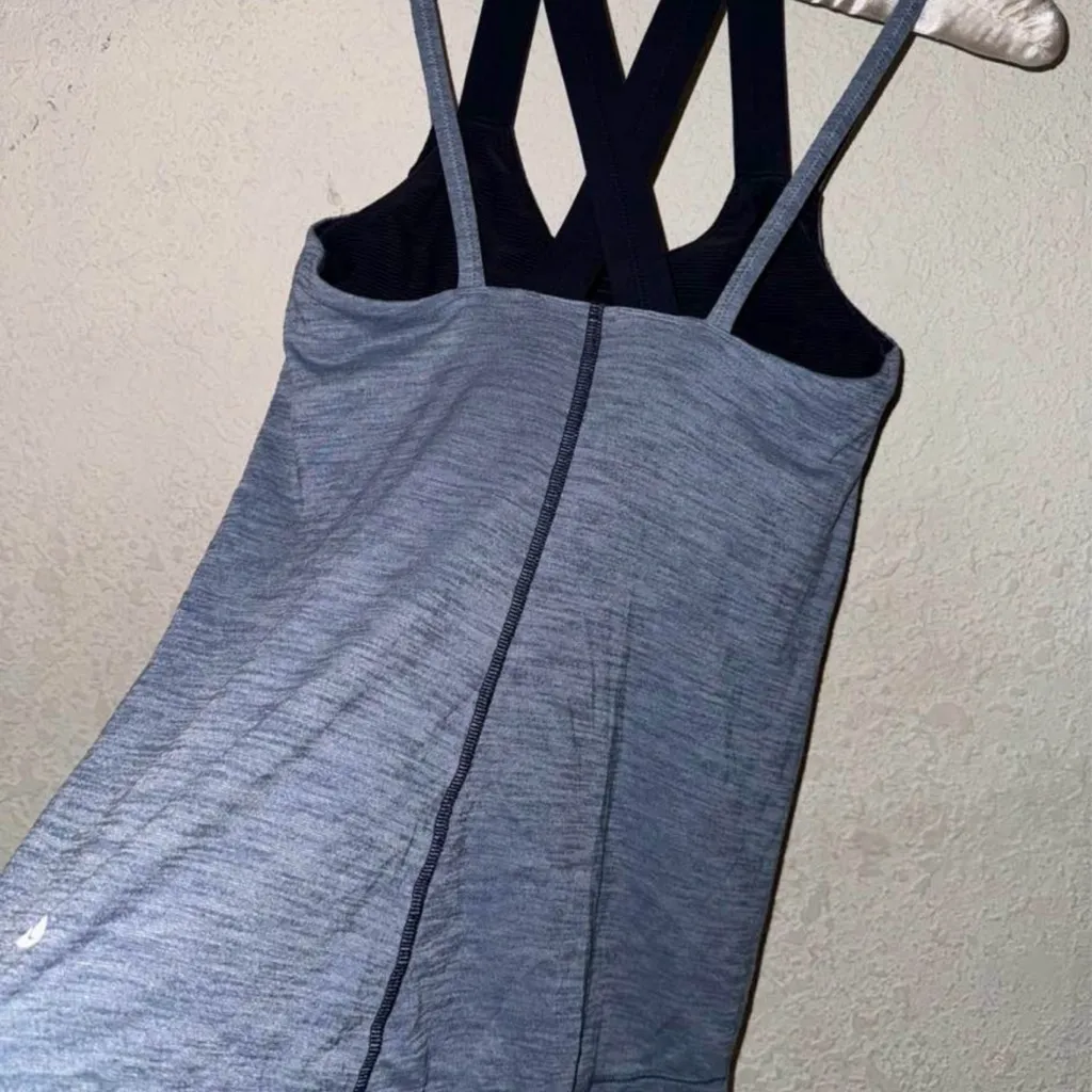Gray Women's Cross-Back Tank Top - Image 2