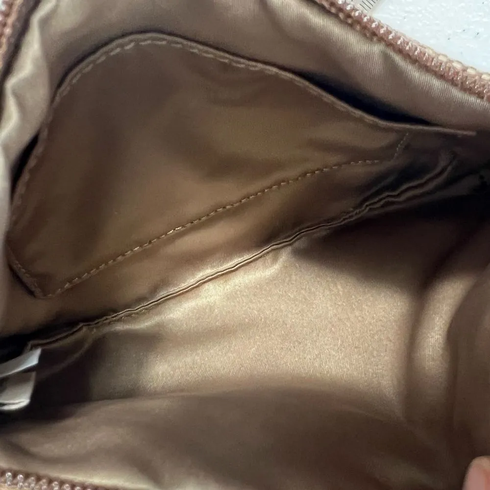 Coach Brown Tan Jacquard Canvas Monogrammed Signature Cs Zip Wristlet No F51685 - Image 2