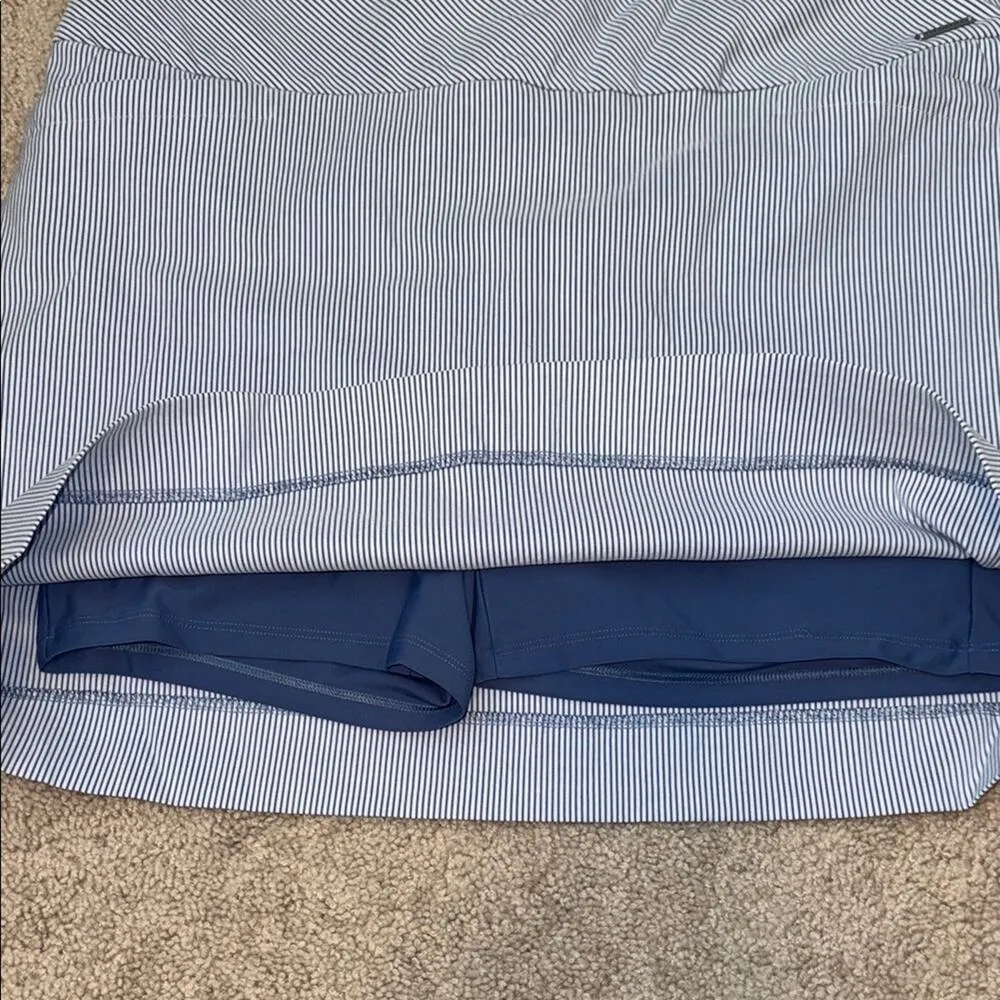 S.C. & Co Striped Athletic Pull On Stretch Skort with Shorts Womens XL Blue - Image 5