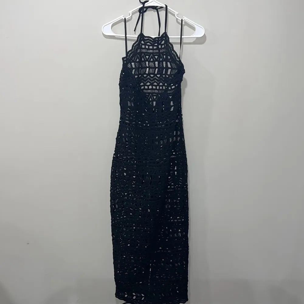 Revolve Rumer Ines Knit Black Maxi Dress Size Small - Image 8