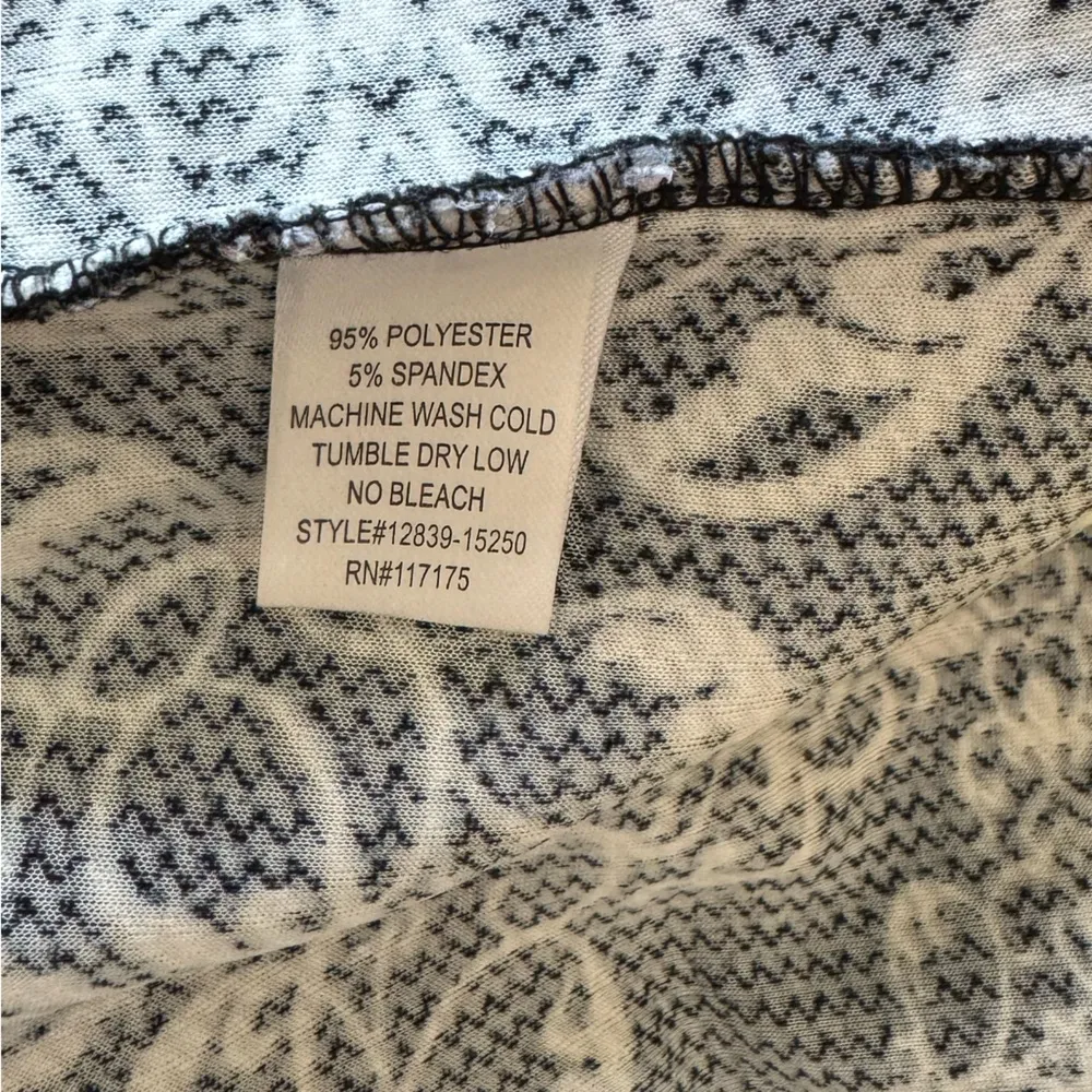 Women’s Haani black & white pattern sleeveless gold bangle neckline dress Size M Size M - Image 4