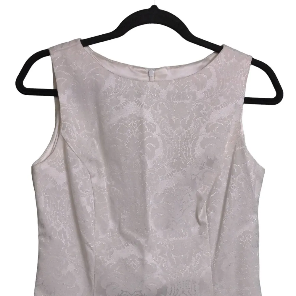 Jessica McClintock Gunne Sax Womens Formal Dress White Mesh Sleeveless USA 7 - Image 3