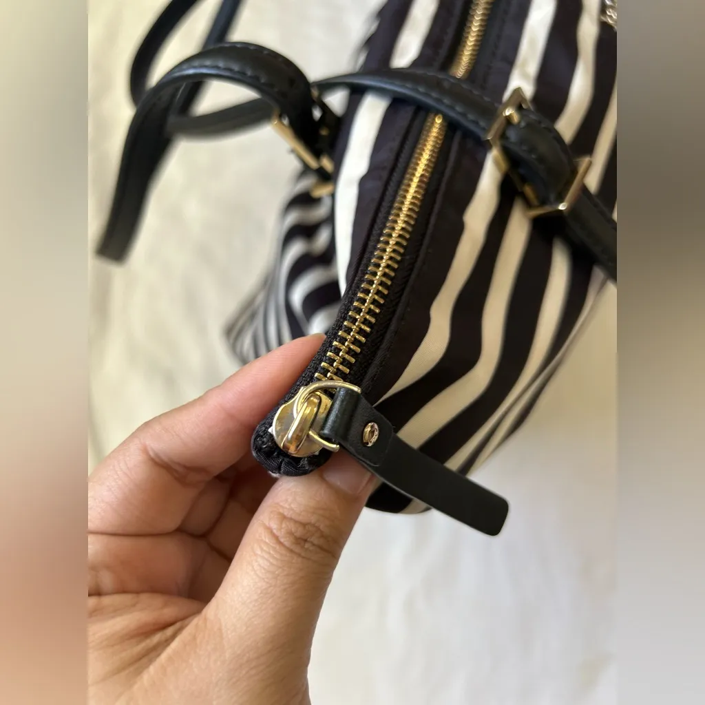 Kate Spade Black and White Striped Tote - Image 11