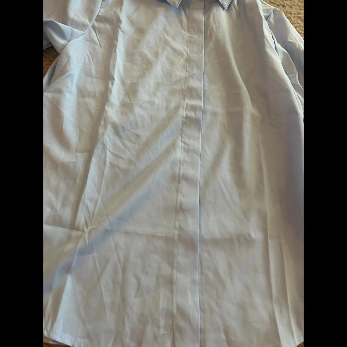 Size small woman work shirt light blue - Image 2