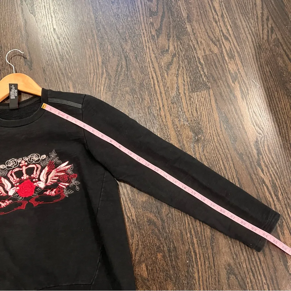 Black Boho Indy Vibes Sweatshirt with Red Embroidery - Image 7