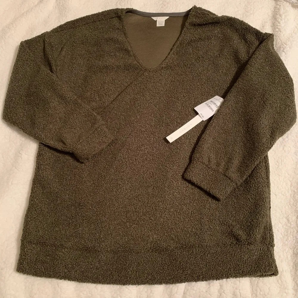 Caslon Faux Shearling Teddy Sweater - Image 2