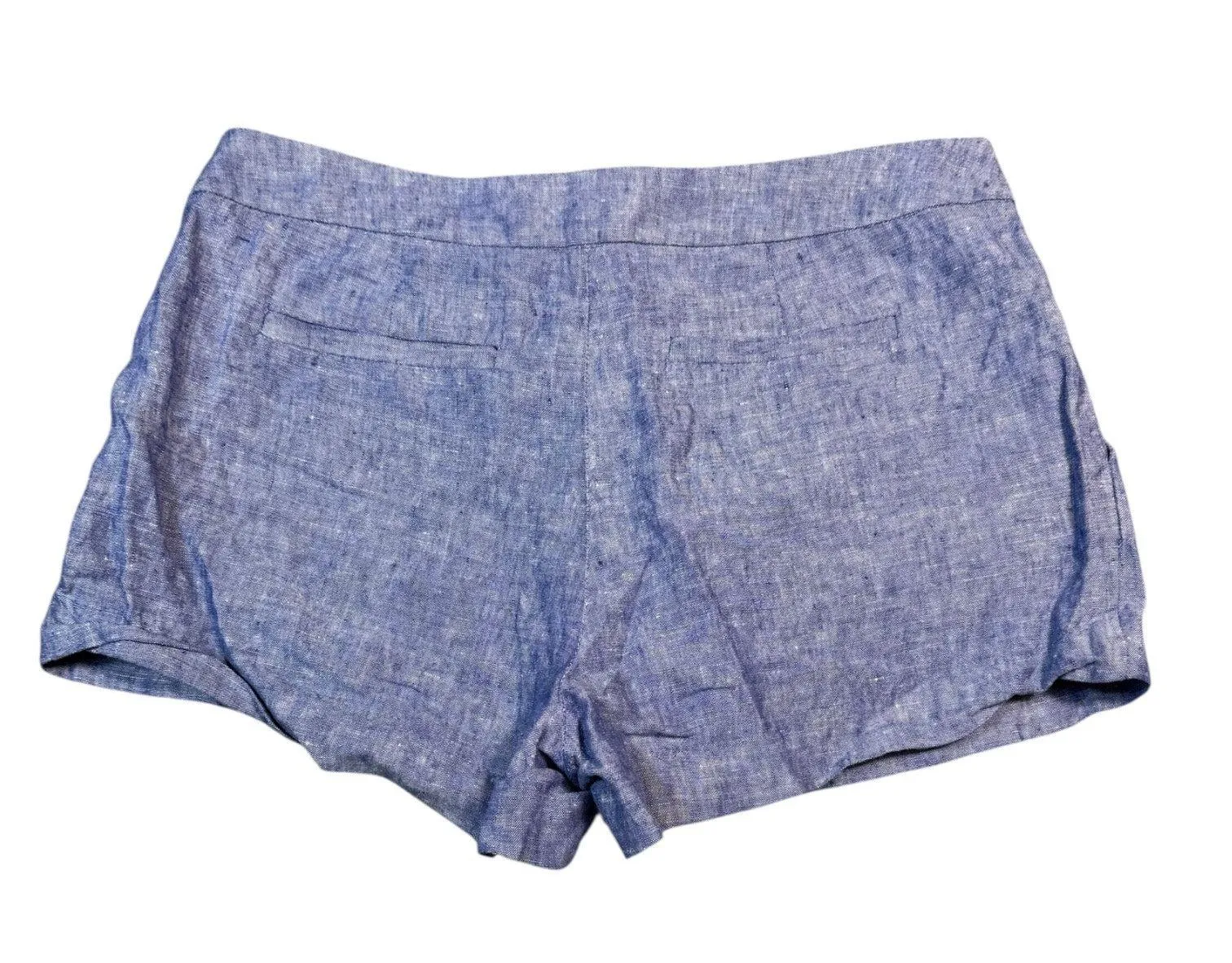 Joie Blue Linen Blend Pleated Relaxed Shorts Size 2 - Image 3