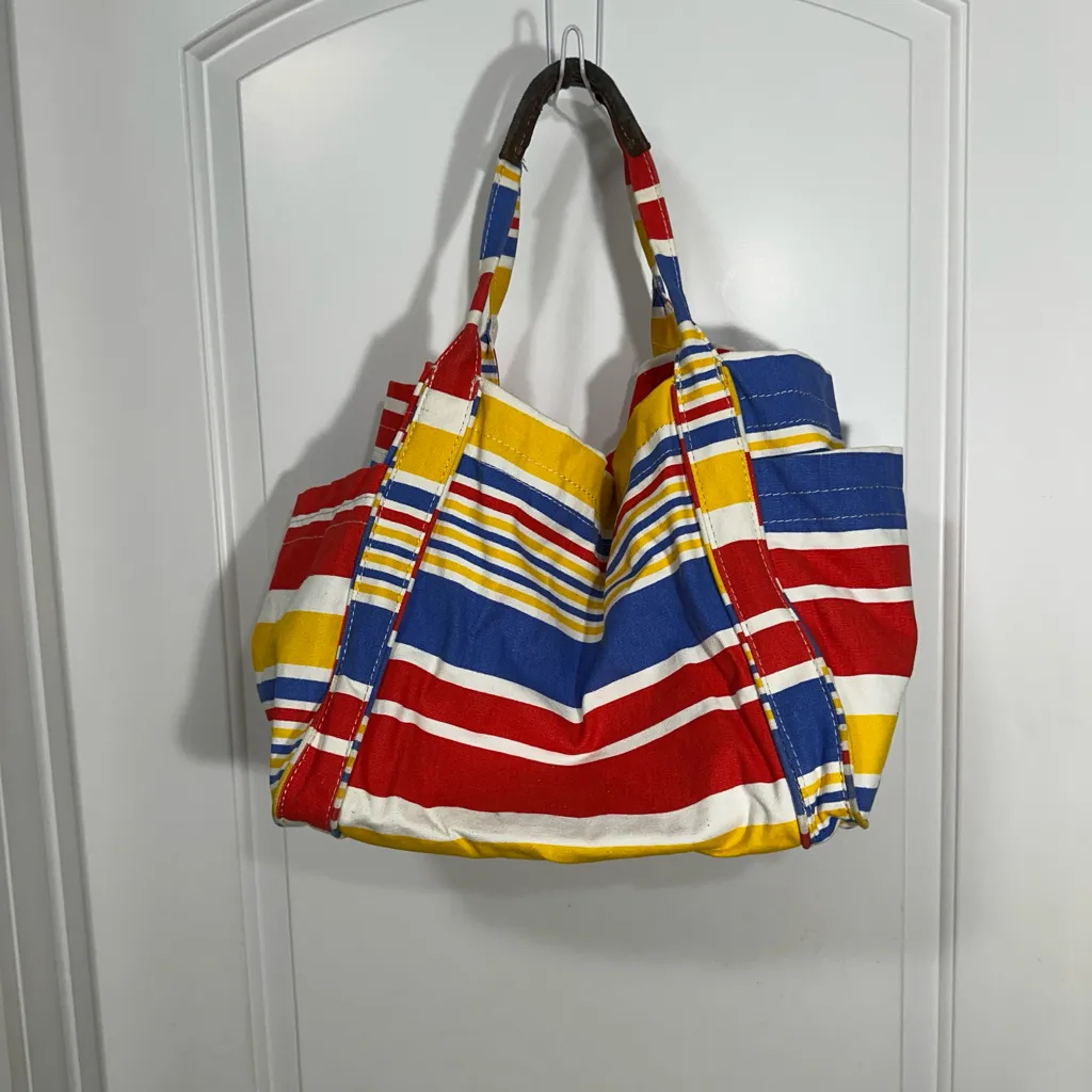 Merona Large Stripe Cotton Tote - Image 3