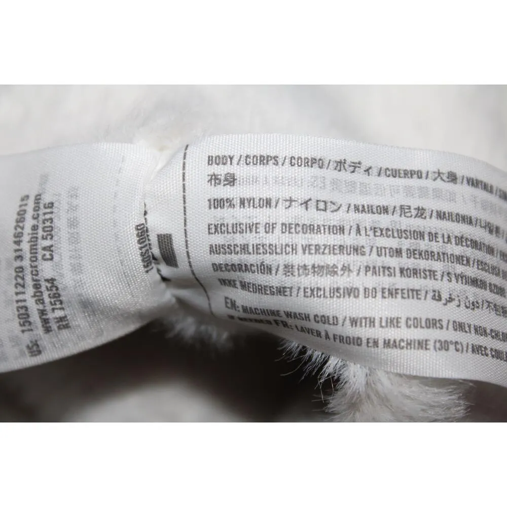 Abercrombie & Fitch White Ribbed Long Sleeve Mock Neck Turtleneck Sweater Size M - Image 4