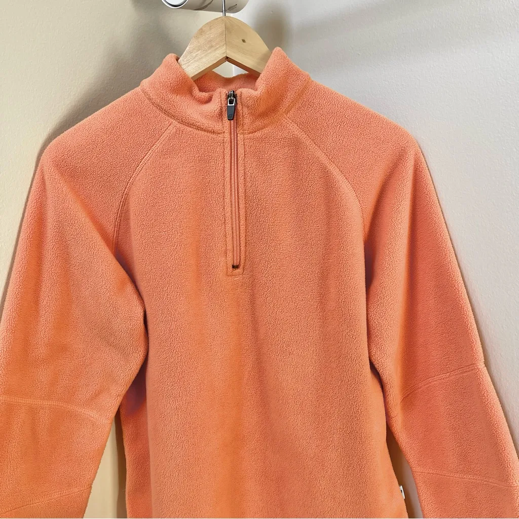 Vintage Y2K L.L. Bean 1/4 Zip Fleece Pullover Sweater (Coral) - Image 2