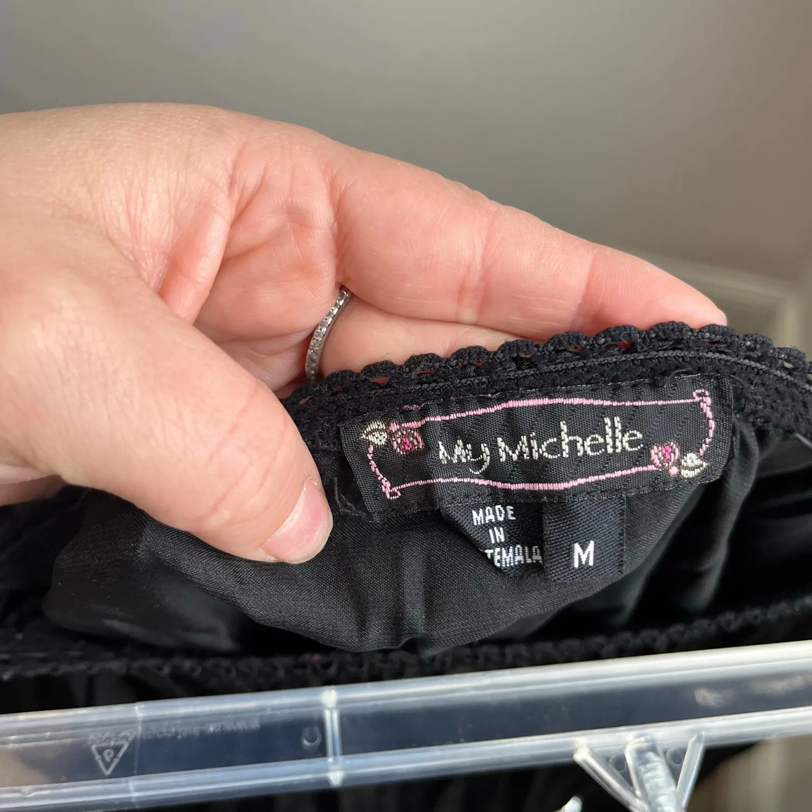 Y2K My Michelle Black Tiered Midi Skirt Fairy Grunge Whimsigoth Size M - Image 7