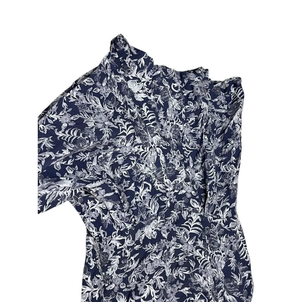 Kimchi Blue Romper Womens Blue Floral Urban Outfitters Size 8‎ - Image 4