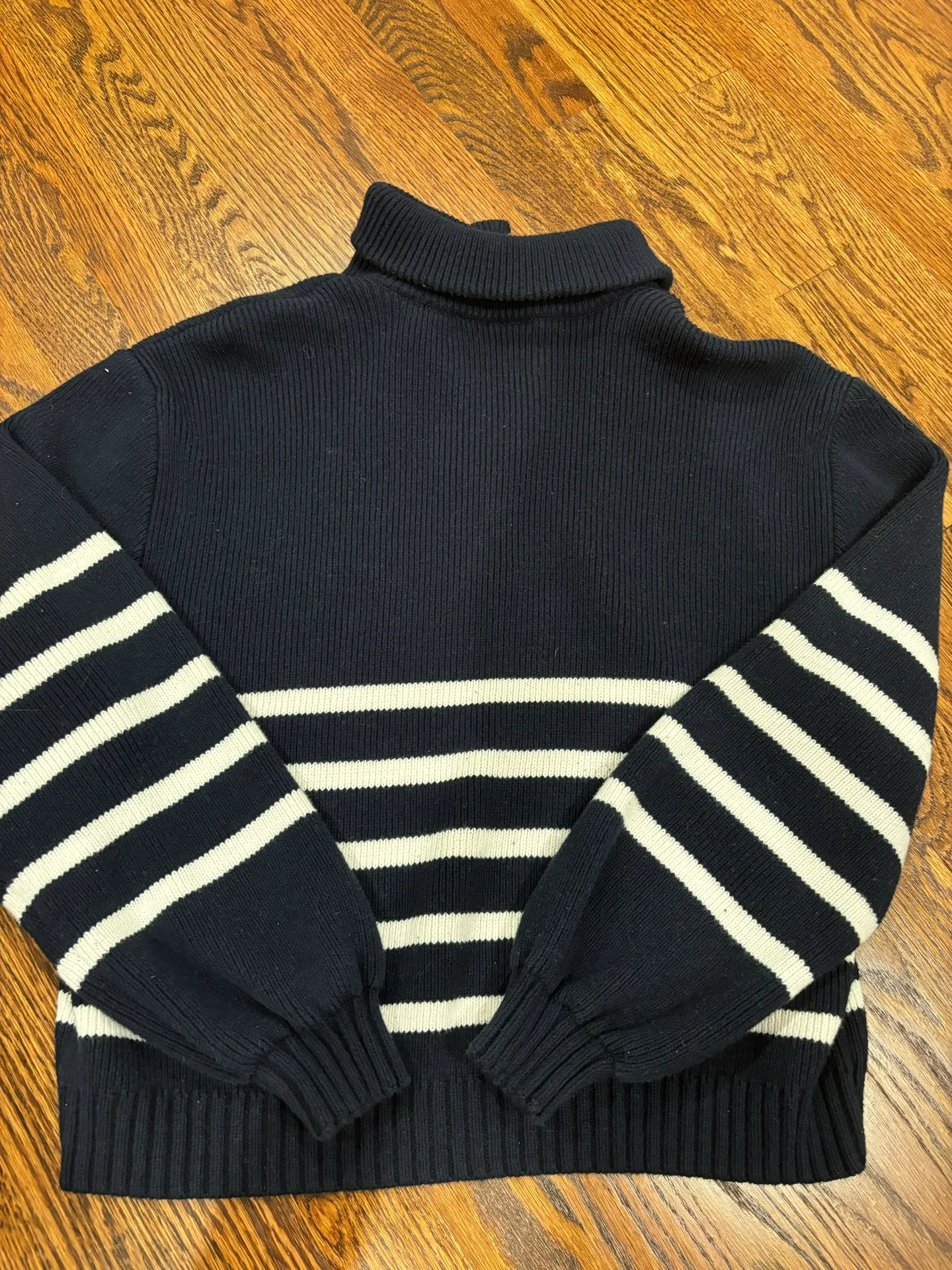 Quarter Zip Striped Sweater - Image 2