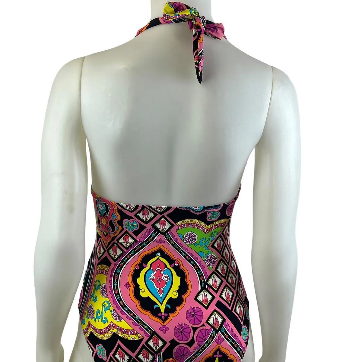 Trina Turk Swimsuit One Piece Halter Marrakesh Colorful Bohemian Women's Size 8 - Image 8