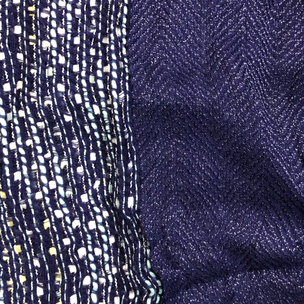 Apt 9 Infinity Scarf Sparkle Striped Mixed Media Weaved Green Blue White Yellow - Image 5