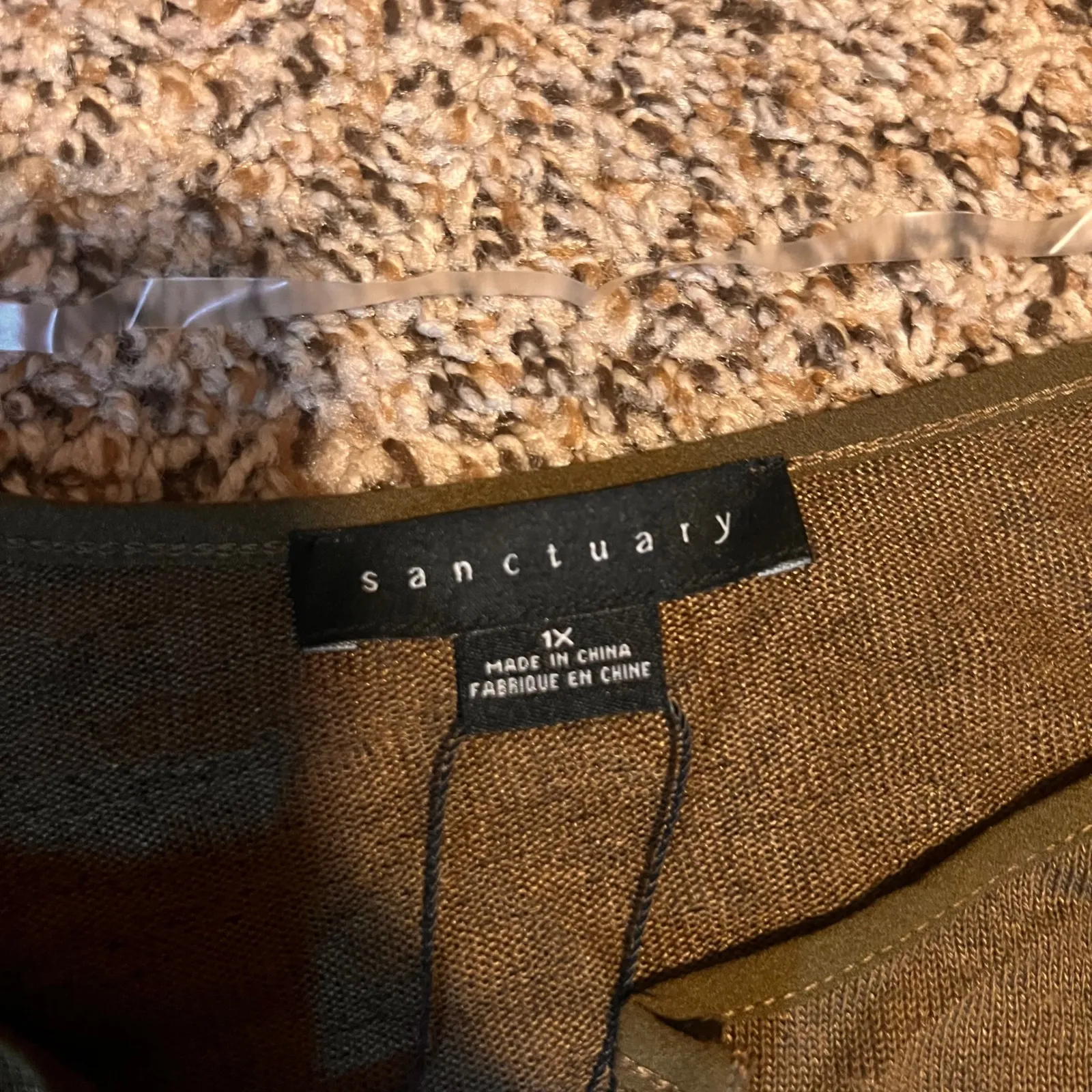 Sanctuary Women 1X Olive‎ Green Long Sleeve Top Zipper Front Casual - Image 2