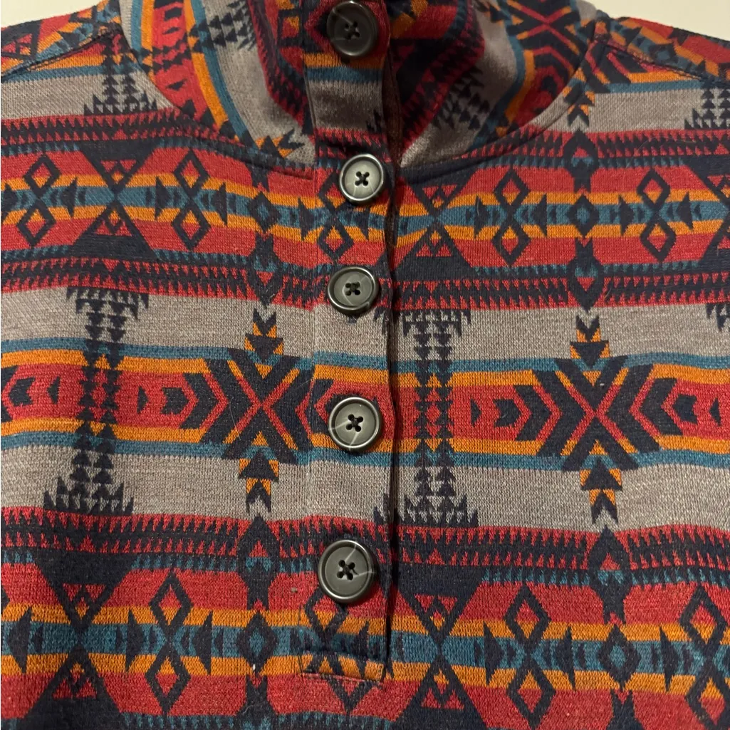 KAVU Lopez Spandex Button Up - Crew Neck Sweater in Canyon in size large - Image 5